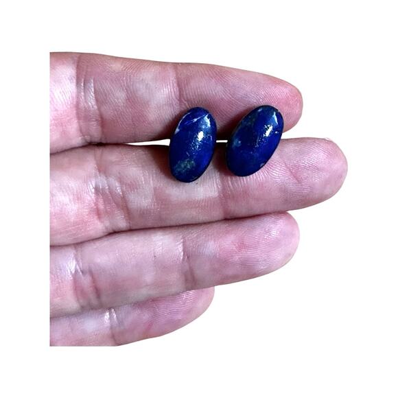 Vintage Set of Lapis Lazuli Necklace and Earrings - Picture 6 of 9